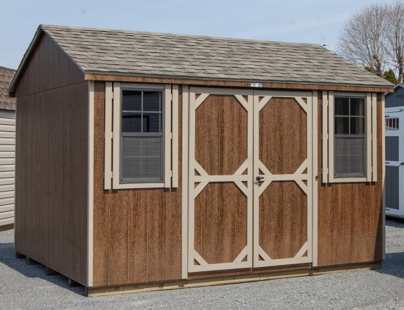 10x12 Peak Style Storage Shed with A Frame Roofline and LP Smart Side Siding from Pine Creek Structures