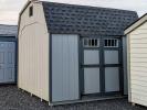 10x12 Dutch Style Shed. Light Grey LP SmartSide Siding with Dark Grey Trim