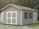 12x20 Front Entry Peak Style Storage Shed with Clay Siding