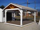 12'x 16' Vinyl Peak Pavilion  w/ Composite Decking 