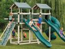 Vinyl Swing Set in CT by Pine Creek Structures